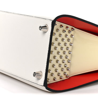 Christian Louboutin Calfskin Empire Studded Medium Paloma Snow 9 of 9