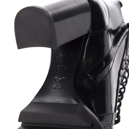 Louis Vuitton Glazed Calfskin Monogram Star Trail Ankle Boots 37.5 Black 8 of 8
