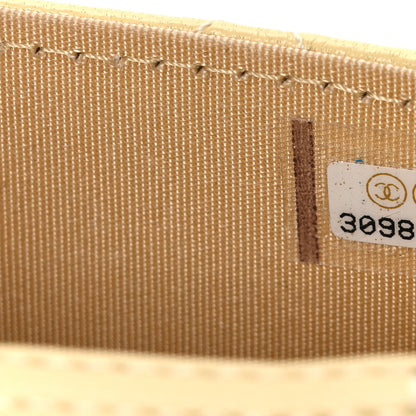 Chanel Lambskin Quilted Pearl Crush Clutch With Chain Yellow 8 of 11