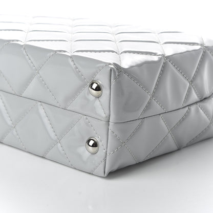 Chanel Vinyl Quilted In The Business North South Tote Light Grey 7 of 10