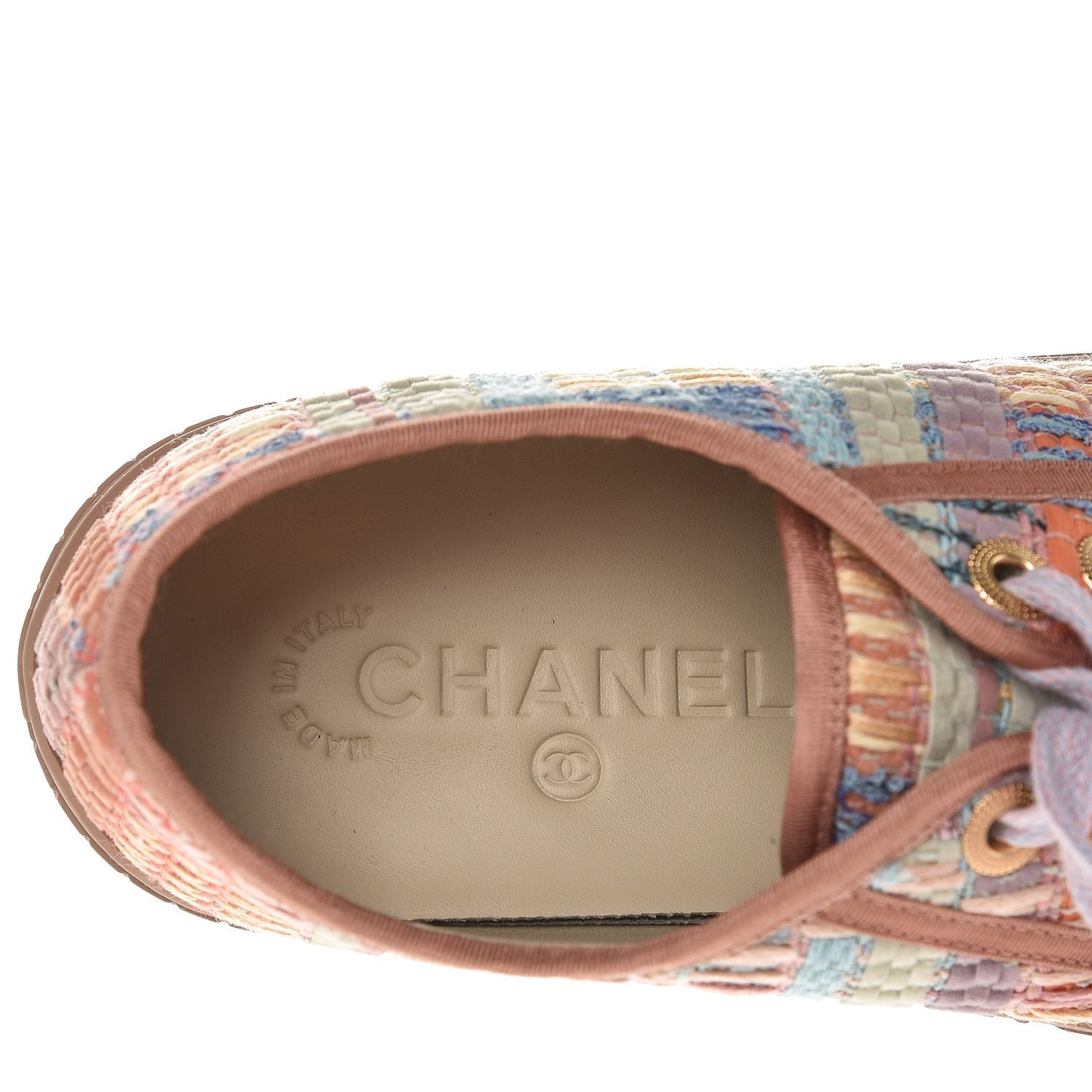 Tweed Low Top Sneakers 38 Multicolor Beige