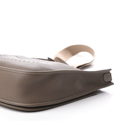 Hermes Taurillon Clemence Evelyne III GM Etoupe 6 of 10