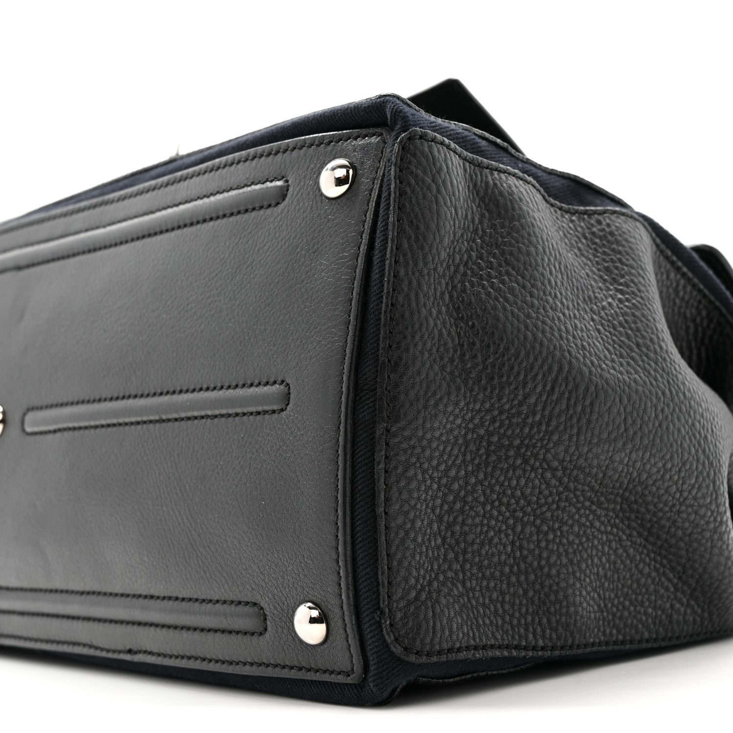 Saint Laurent Calfskin Canvas Large Muse Two Black 10 of 16