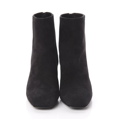 Hermes Suede Goatskin Womens Absolute Ankle Boots 37 Black 2 of 7