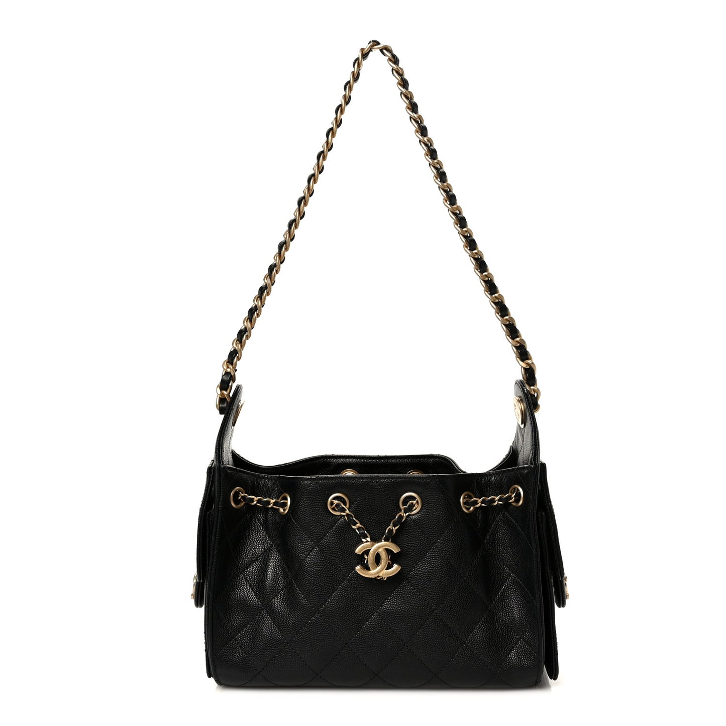 Caviar Quilted Mini Chanel 25 Handbag Black