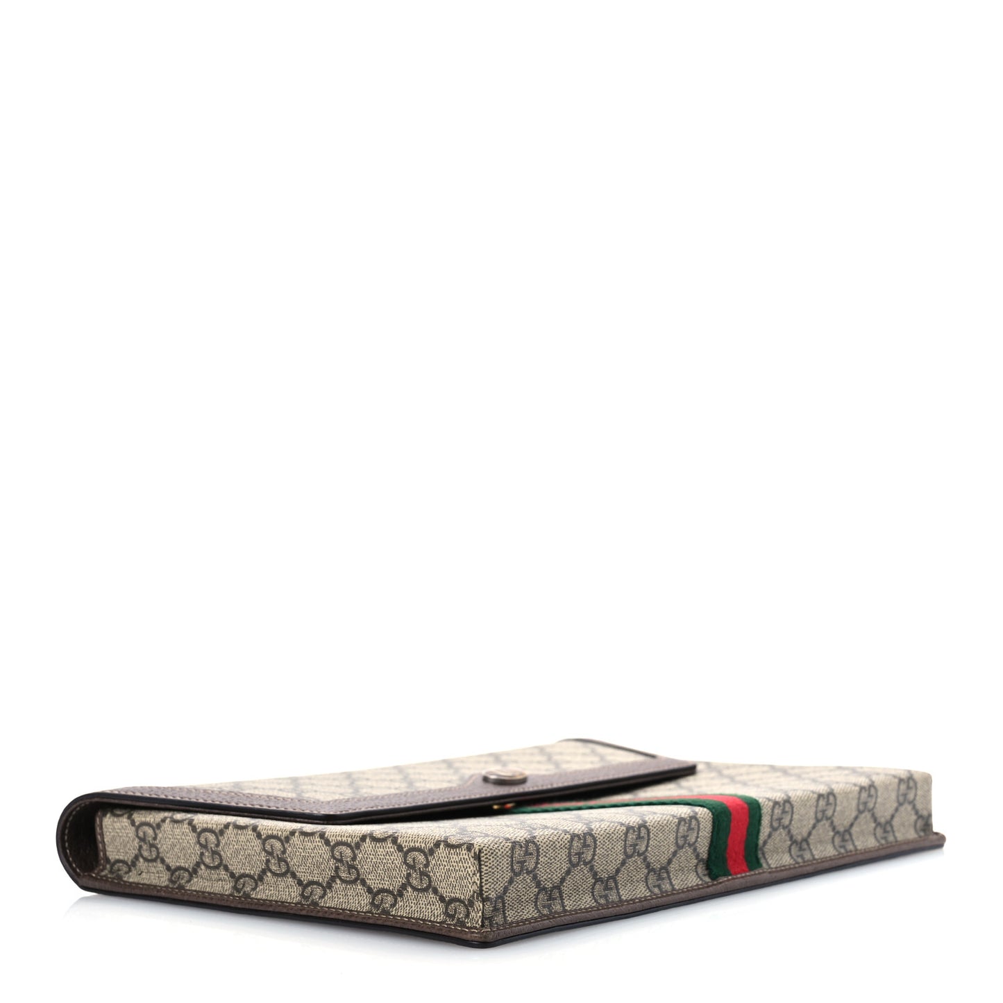 GG Supreme Monogram Web Ophidia Clutch Beige New Acero