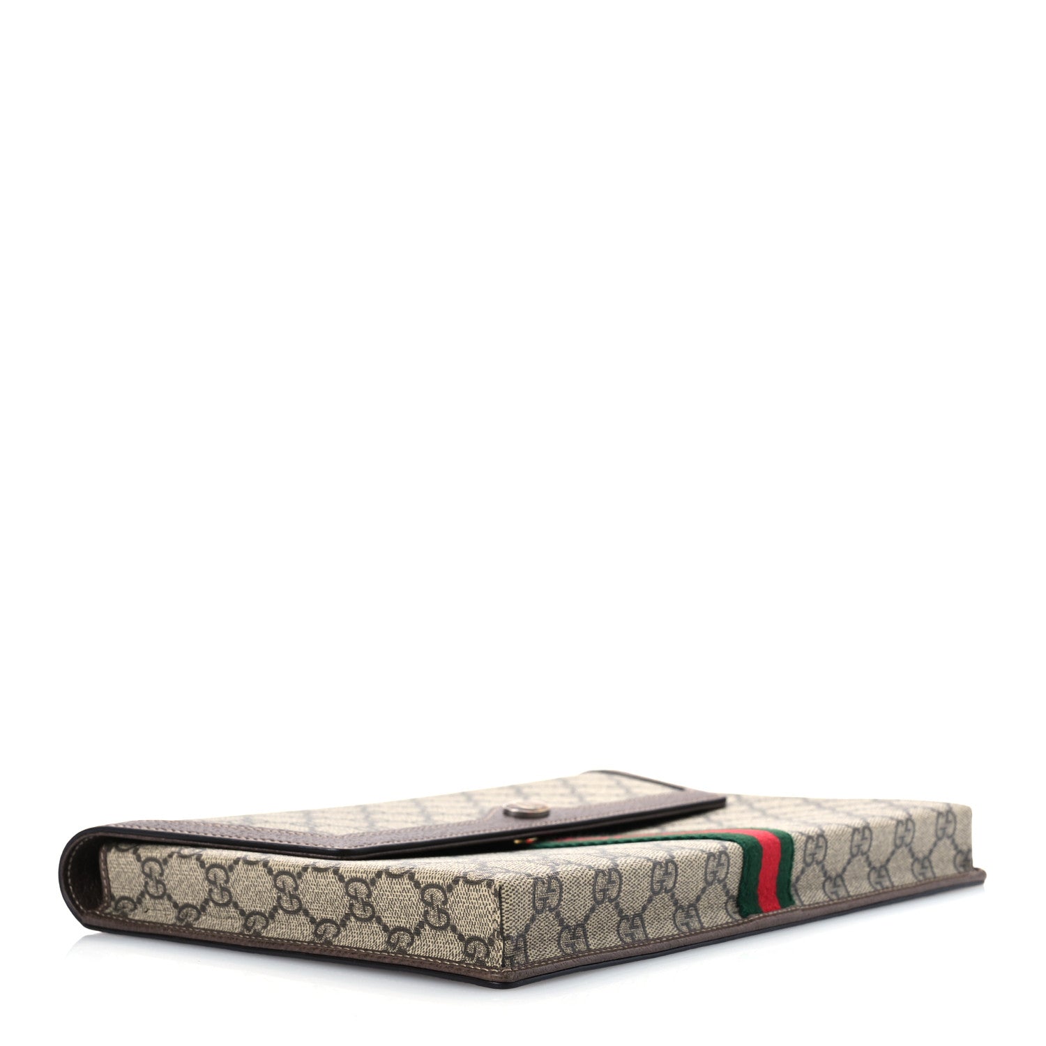 Gucci GG Supreme Monogram Web Ophidia Clutch Beige New Acero 4 of 11