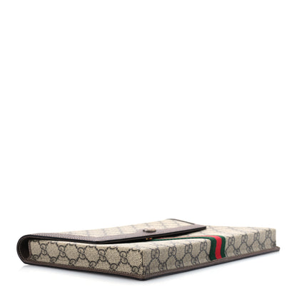 Gucci GG Supreme Monogram Web Ophidia Clutch Beige New Acero 4 of 11