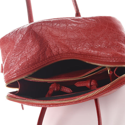 Balenciaga Agneau S Blanket Square Tote Rouge Brique 5 of 10
