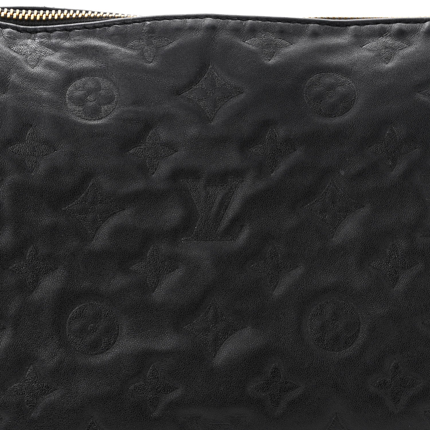 Louis Vuitton Lambskin Embossed Monogram Coussin PM Black 10 of 16