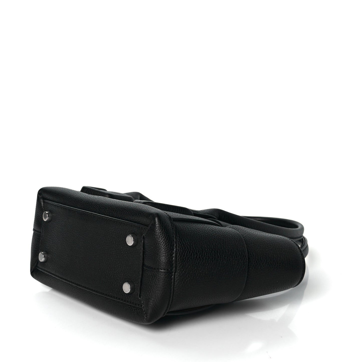 Grained Calfskin Mini Maxi Intrecciato Arco 33 Black