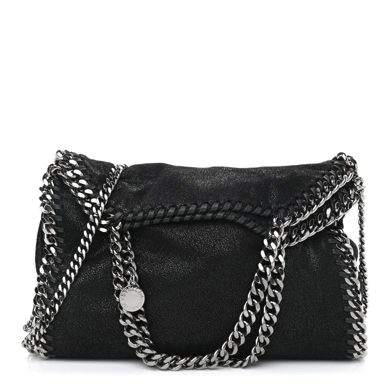Stella McCartney Shaggy Deer Mini Falabella Fold Over Tote Black 1 of 9