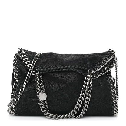 Stella McCartney Shaggy Deer Mini Falabella Fold Over Tote Black 1 of 9