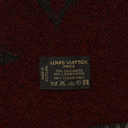 Louis Vuitton Cashmere Lambswool Monogram Scarf Grey 3 of 3