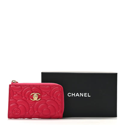 Chanel Caviar Camellia Embossed Key Holder Case Fuchsia 8 of 8