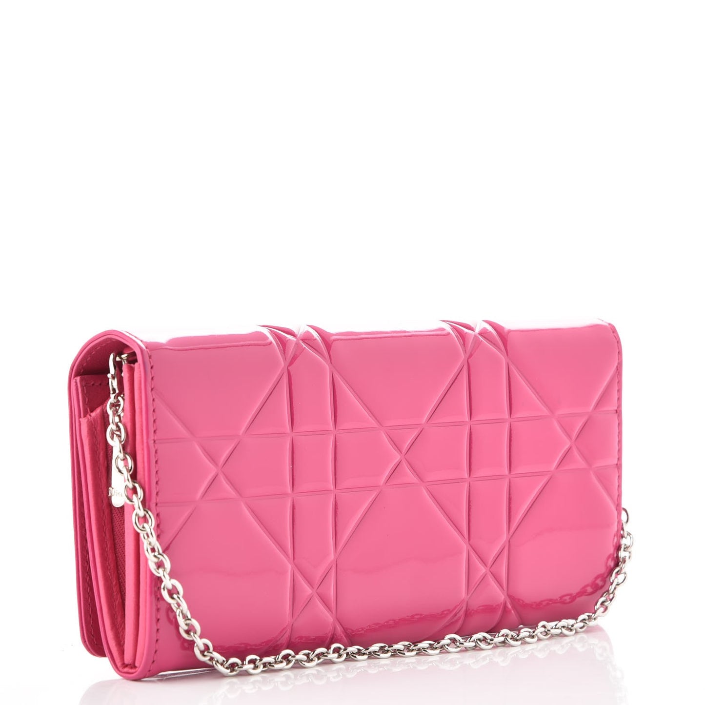 Patent Cannage Rendez-vous Chain Wallet Fuchsia