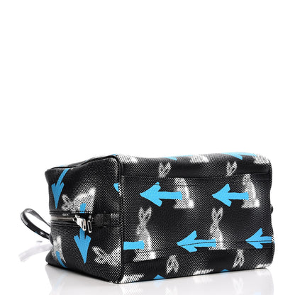 Prada Vitello Daino Rabbit Print Inside Bag Black Azzurro 5 of 7