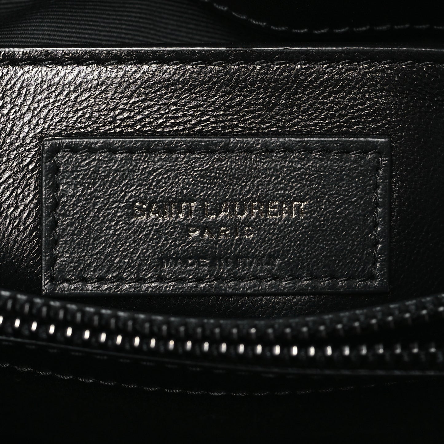 Calfskin Y Quilted Monogram Monochrome Small Loulou Chain Satchel Black