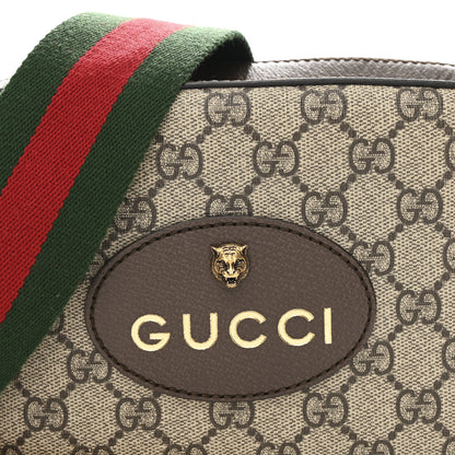 Gucci GG Supreme Monogram Web Neo Vintage Shoulder Bag Beige New Acero Crop 8 of 11