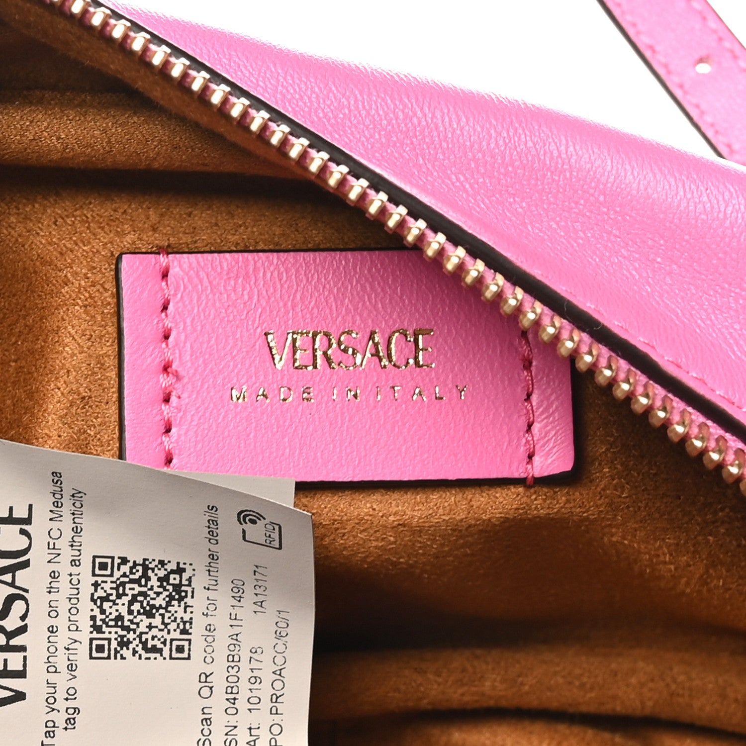 Versace Lambskin Tag Bowling Bag Pink 1844905 – FASHIONPHILE