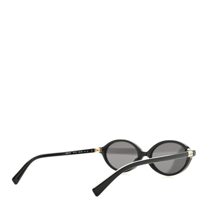 Miu Miu Acetate Oval Regard Sunglasses SMU04Z Black 4 of 8