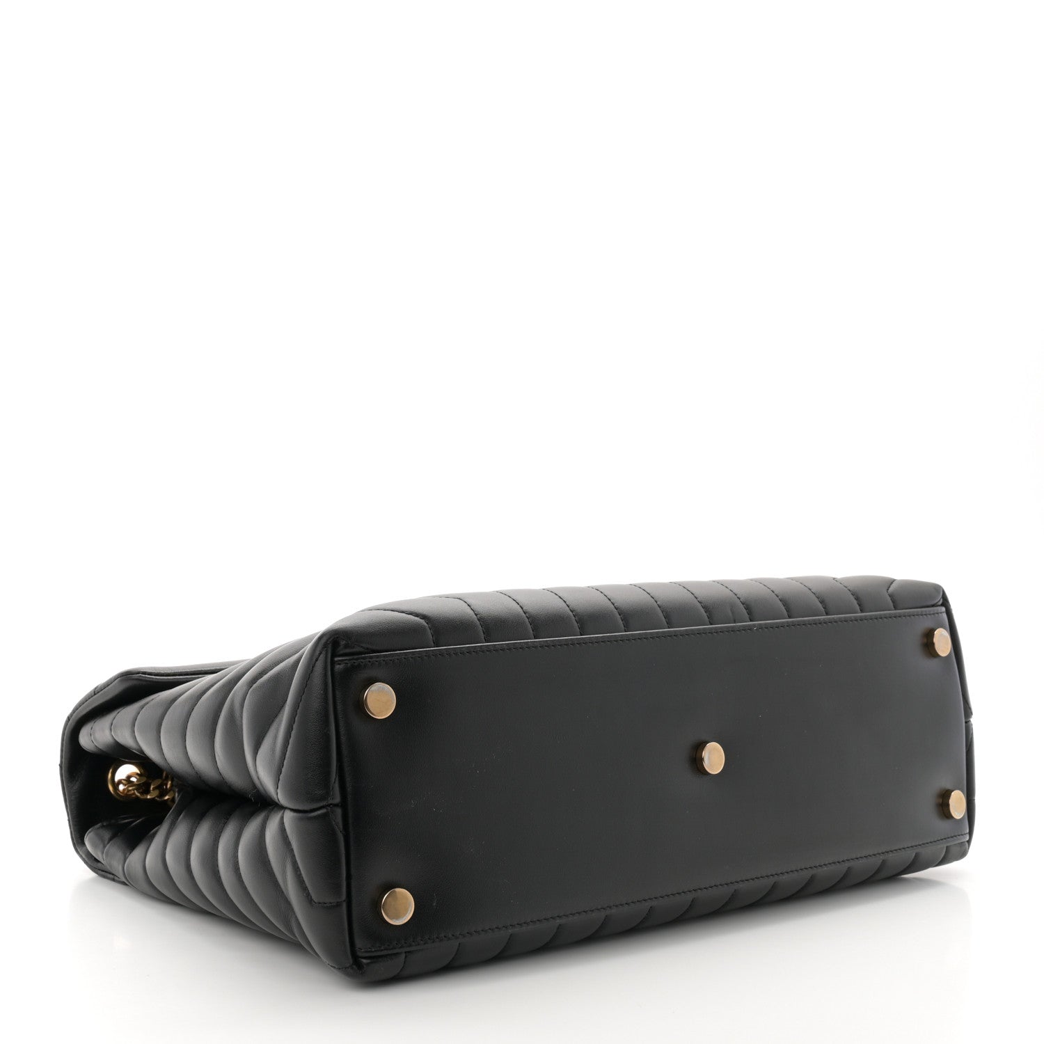 Saint Laurent Calfskin Y Quilted Monogram Large Loulou Chain Satchel Black 4 of 10