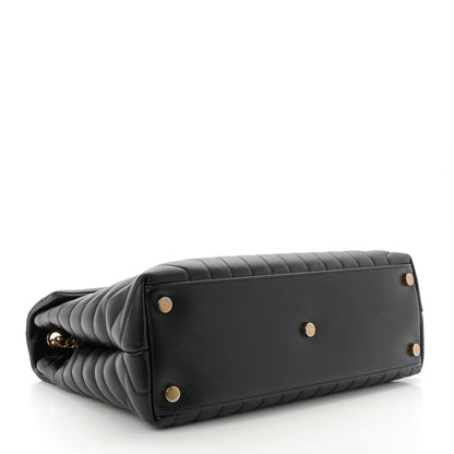 Saint Laurent Calfskin Y Quilted Monogram Large Loulou Chain Satchel Black 4 of 10