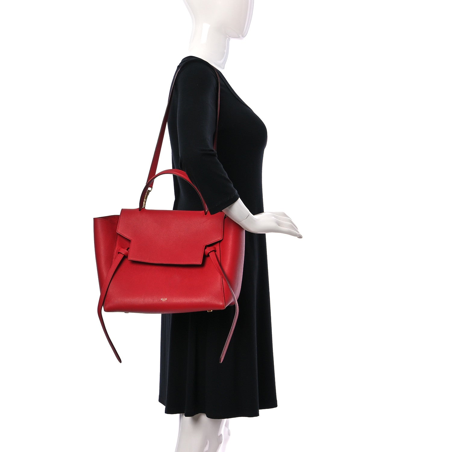 Celine Grained Calfskin Mini Belt Bag Coquelicot 2 of 14