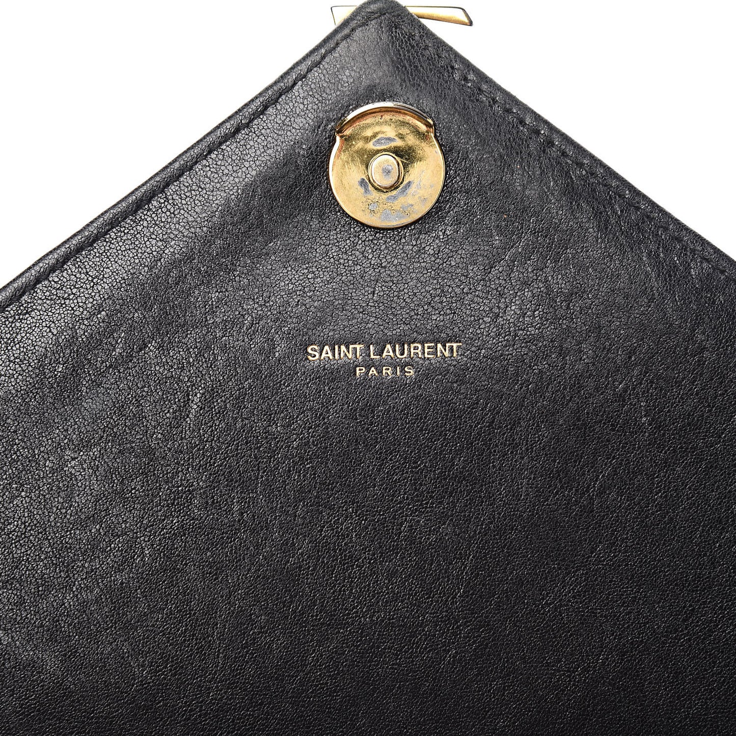 Sheepskin Matelasse Chevron Monogram Large College Satchel Black