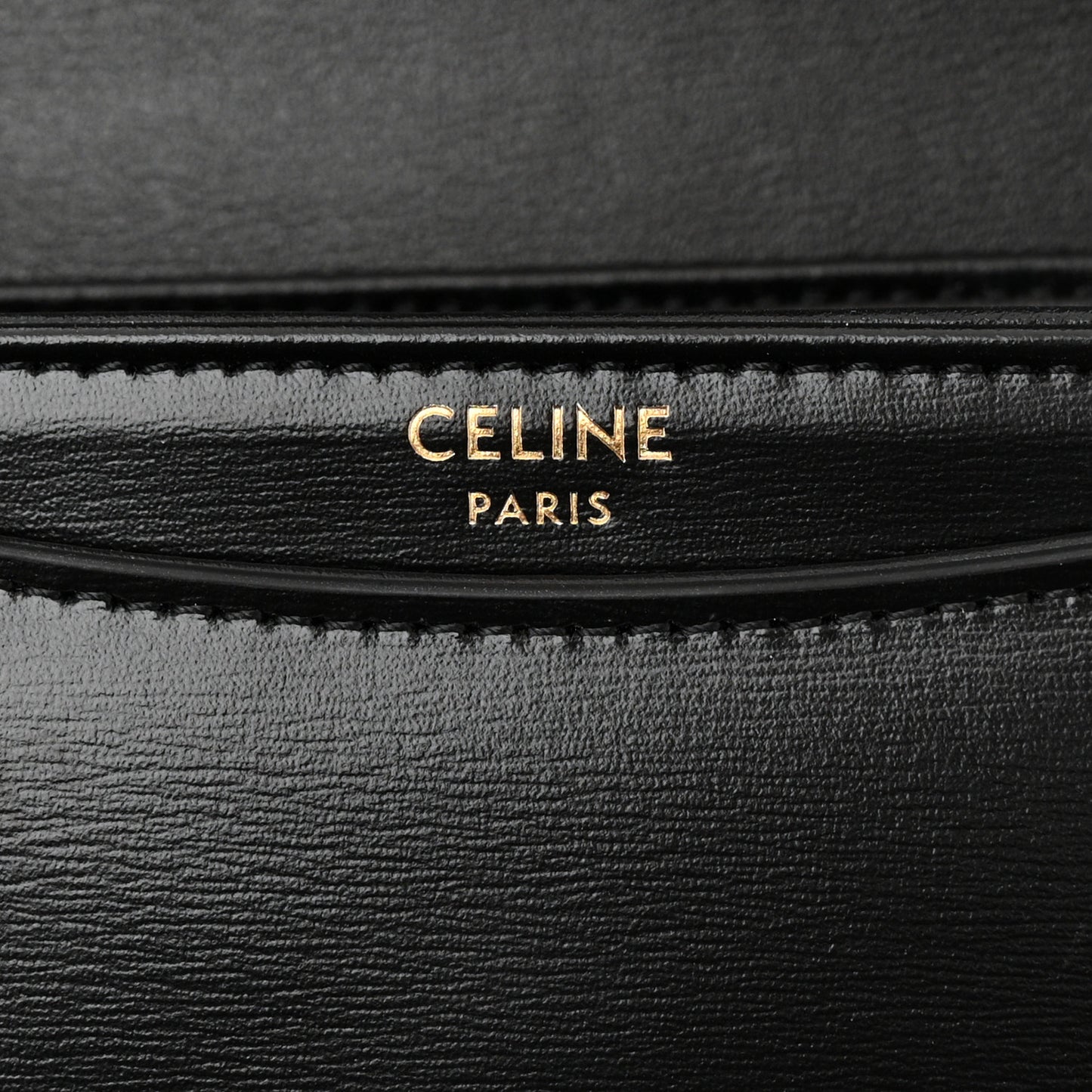 Shiny Calfskin Triomphe Mini Besace Clea Black