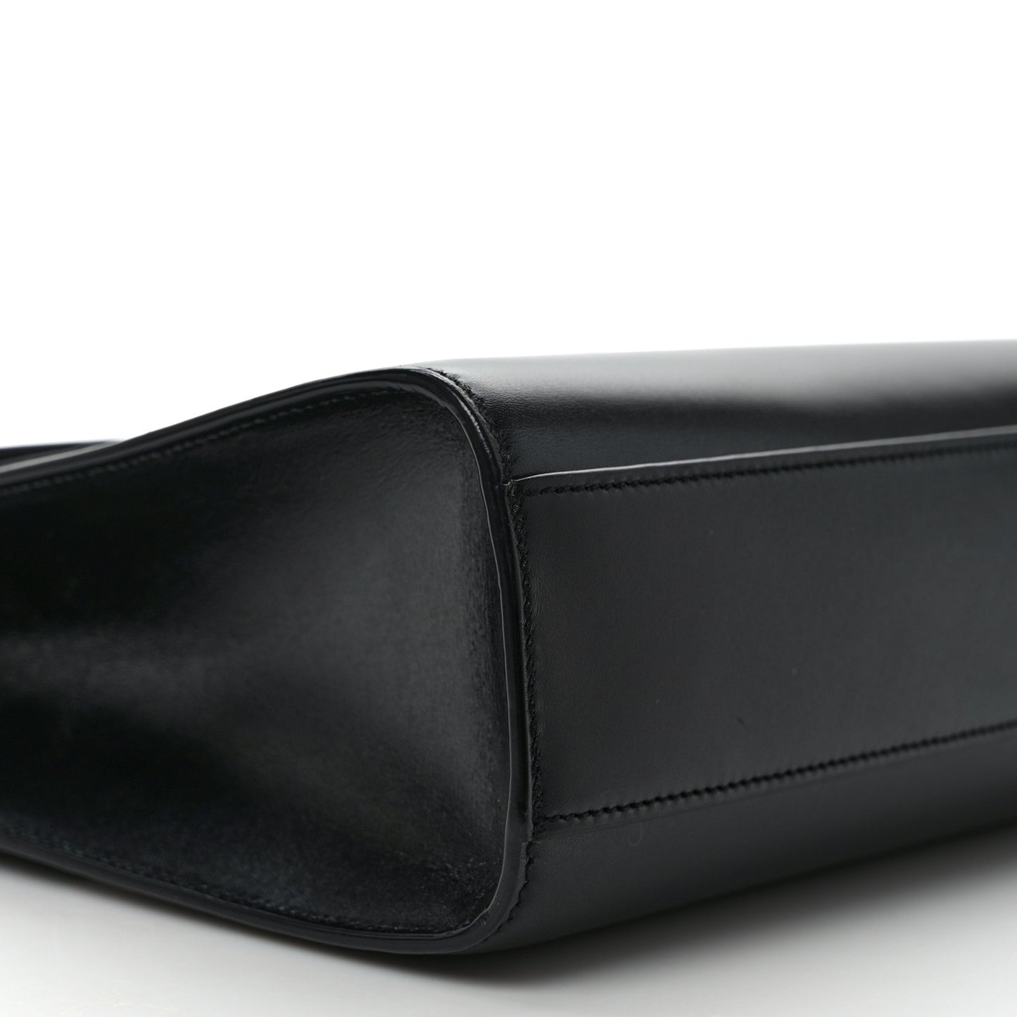 Smooth Calfskin Manhattan Shoulder Bag Black