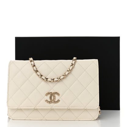 Chanel Caviar Quilted Multi Chain Wallet On Chain WOC White 13 of 13