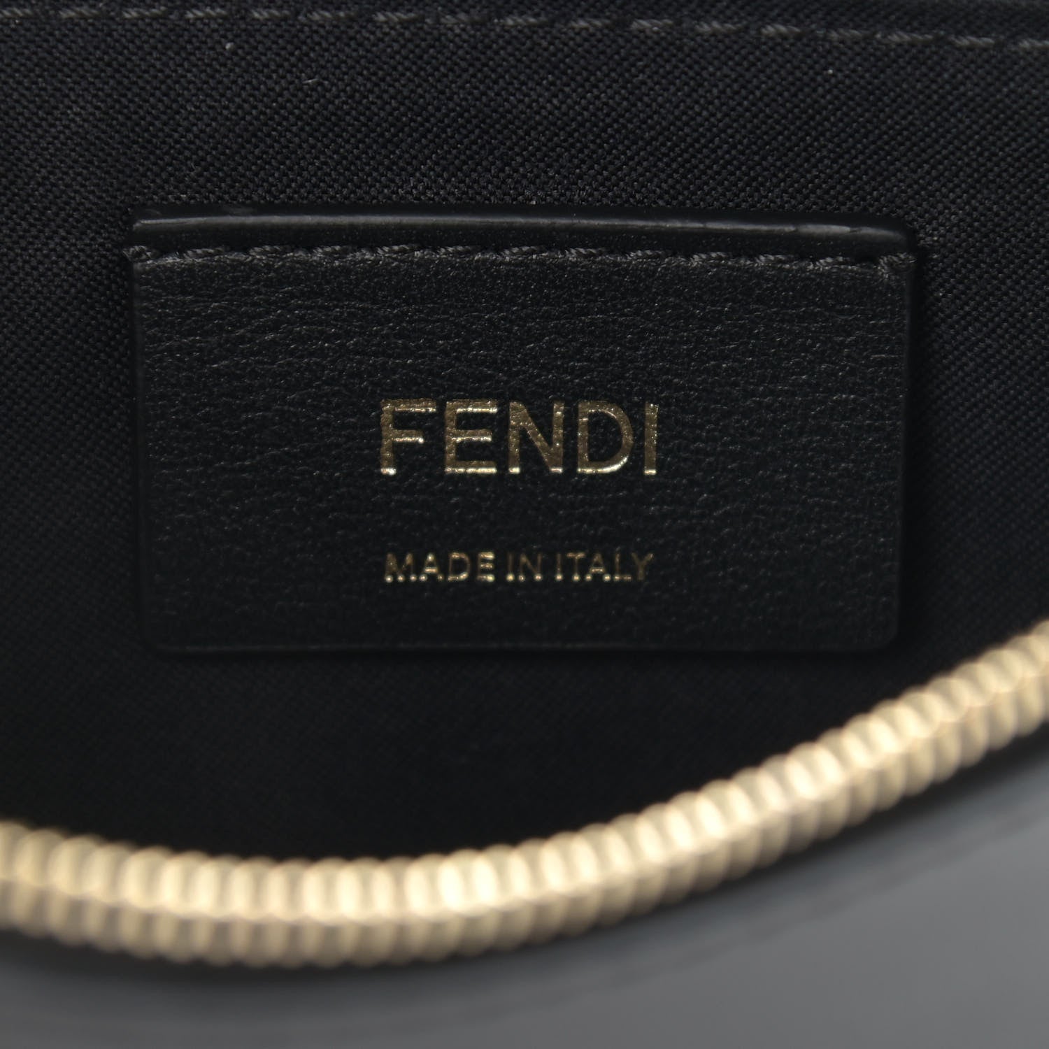 Fendi Vitello Liberty F is Fendi Bi-Color FF 1974 Embossed Medium Envelope Wallet On Chain Black Maya 6 of 9