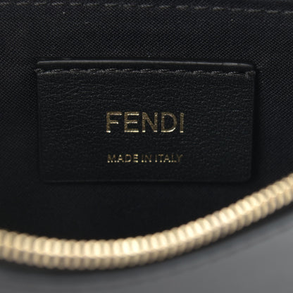 Fendi Vitello Liberty F is Fendi Bi-Color FF 1974 Embossed Medium Envelope Wallet On Chain Black Maya 6 of 9