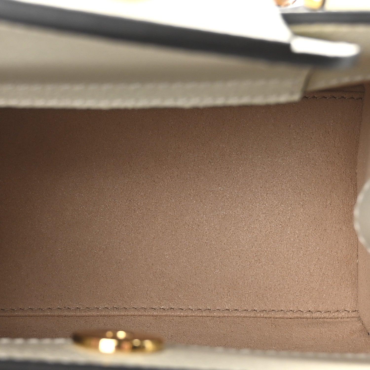 Gucci Textured Dollar Calfskin Web Mini Diana Tote Bag Mystic White 5 of 10