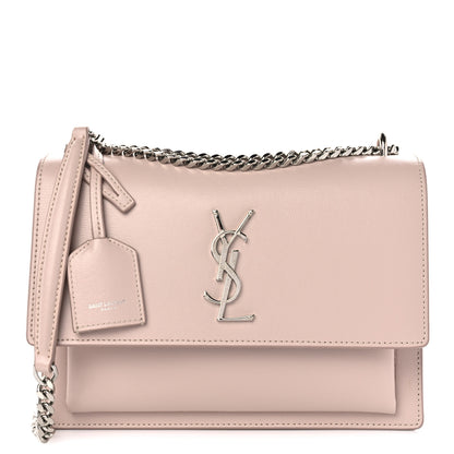 Saint Laurent Calfskin Medium Monogram Sunset Marble Pink 1 of 11