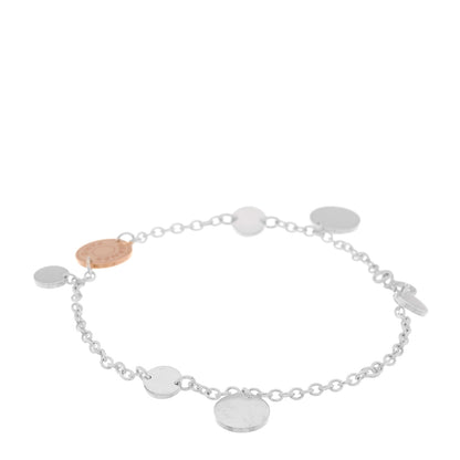 Hermes Sterling Silver 18K Rose Gold Confettis Bracelet LG 3 of 6