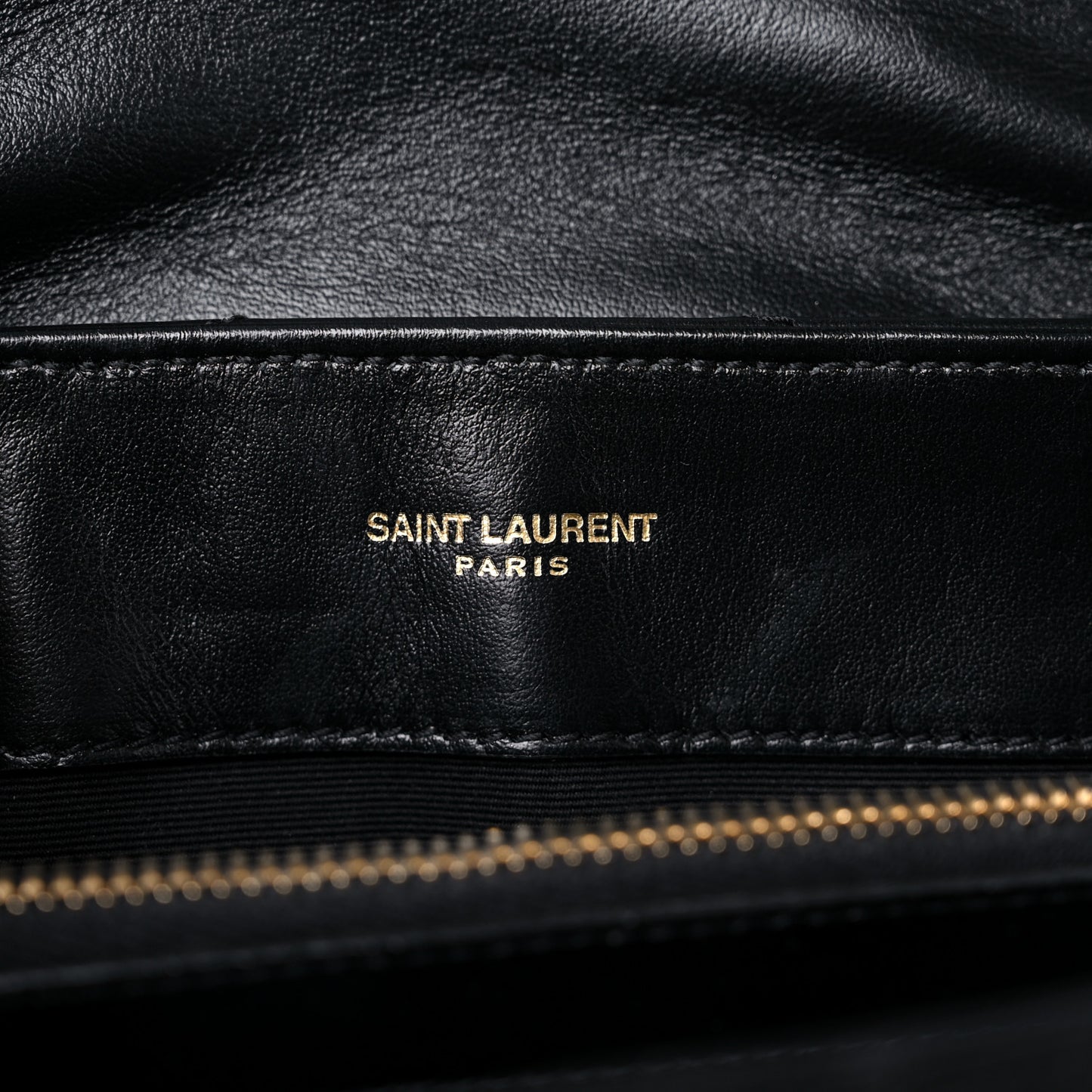 Calfskin Y Quilted Monogram Small Loulou Chain Satchel Black