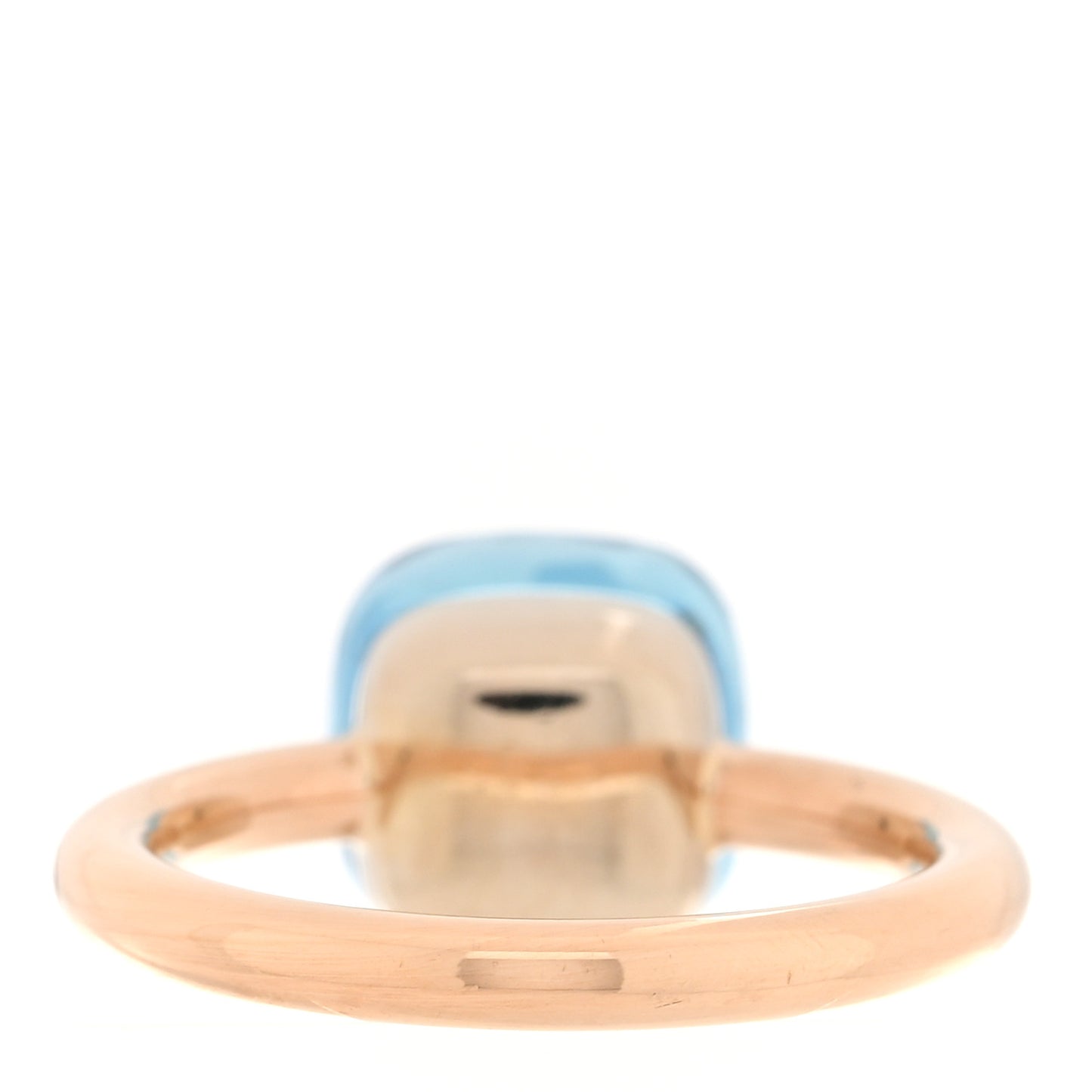 18K Rose Gold London Blue Topaz Classic Nudo Ring 52 6