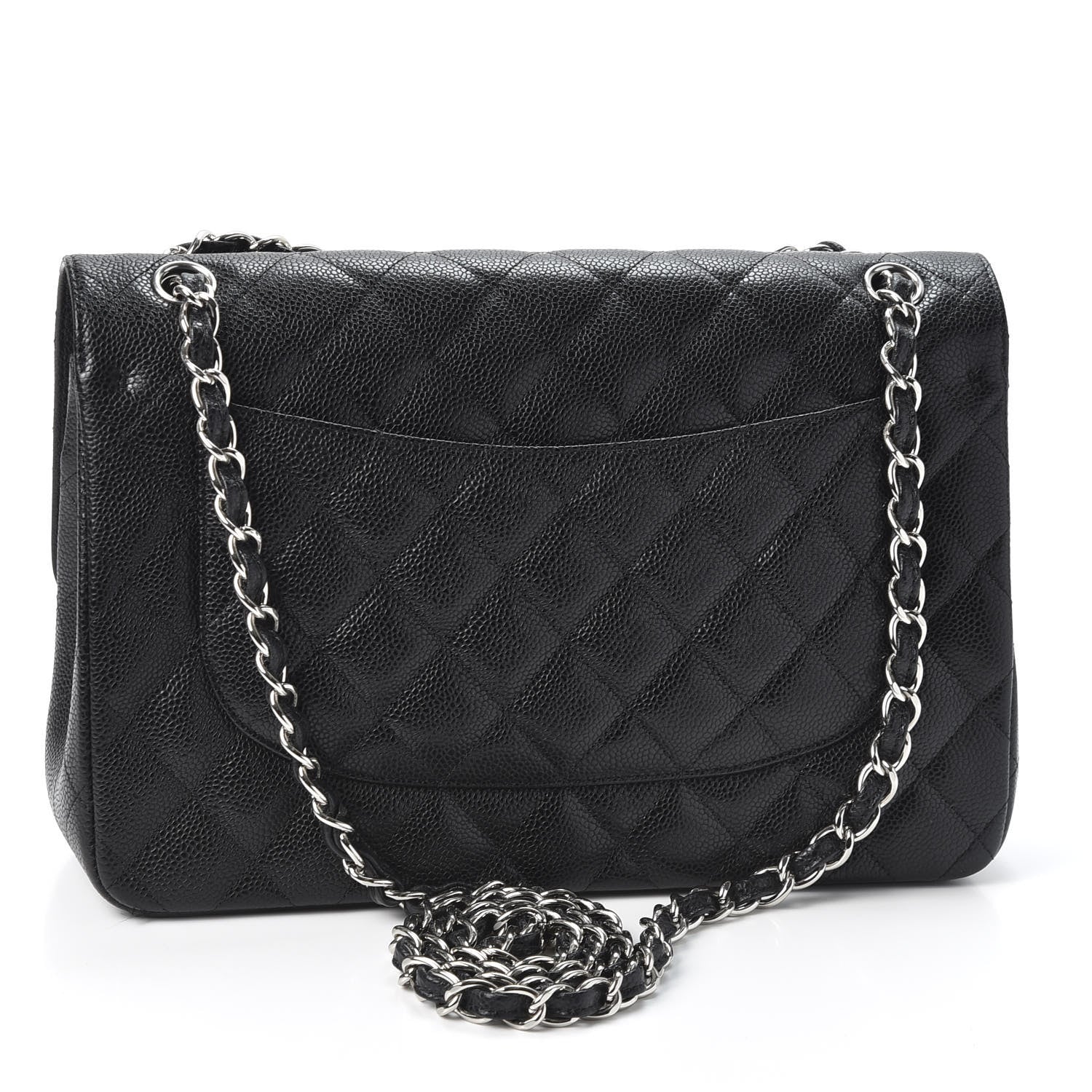 Chanel Caviar Quilted Jumbo Double Flap Black 2 of 9