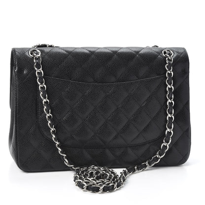 Chanel Caviar Quilted Jumbo Double Flap Black 2 of 9
