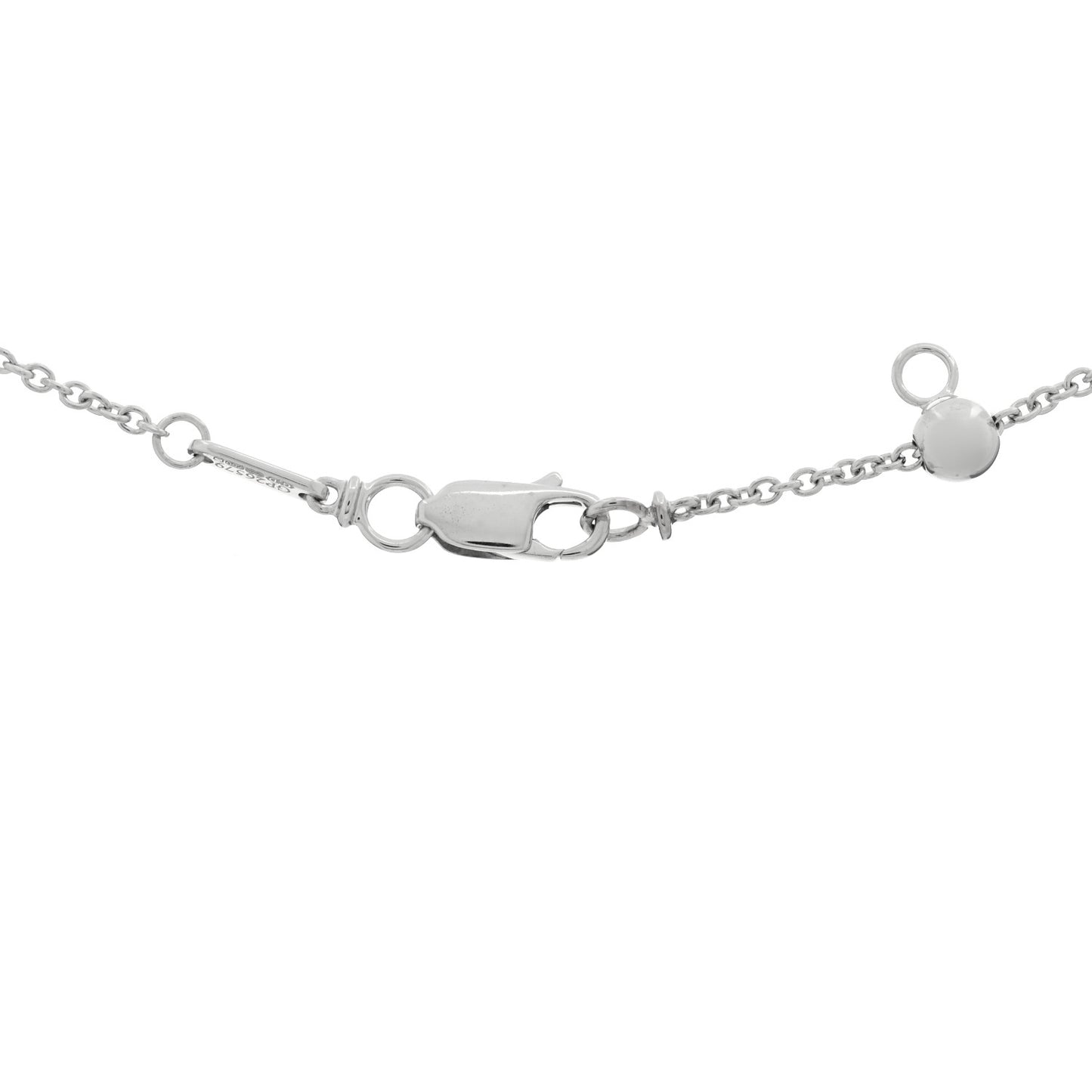 18K White Gold Diamond Butterfly Silhouette Pendant Necklace