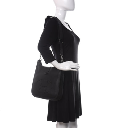 Hermes Taurillon Clemence Evelyne III PM Black 2 of 12