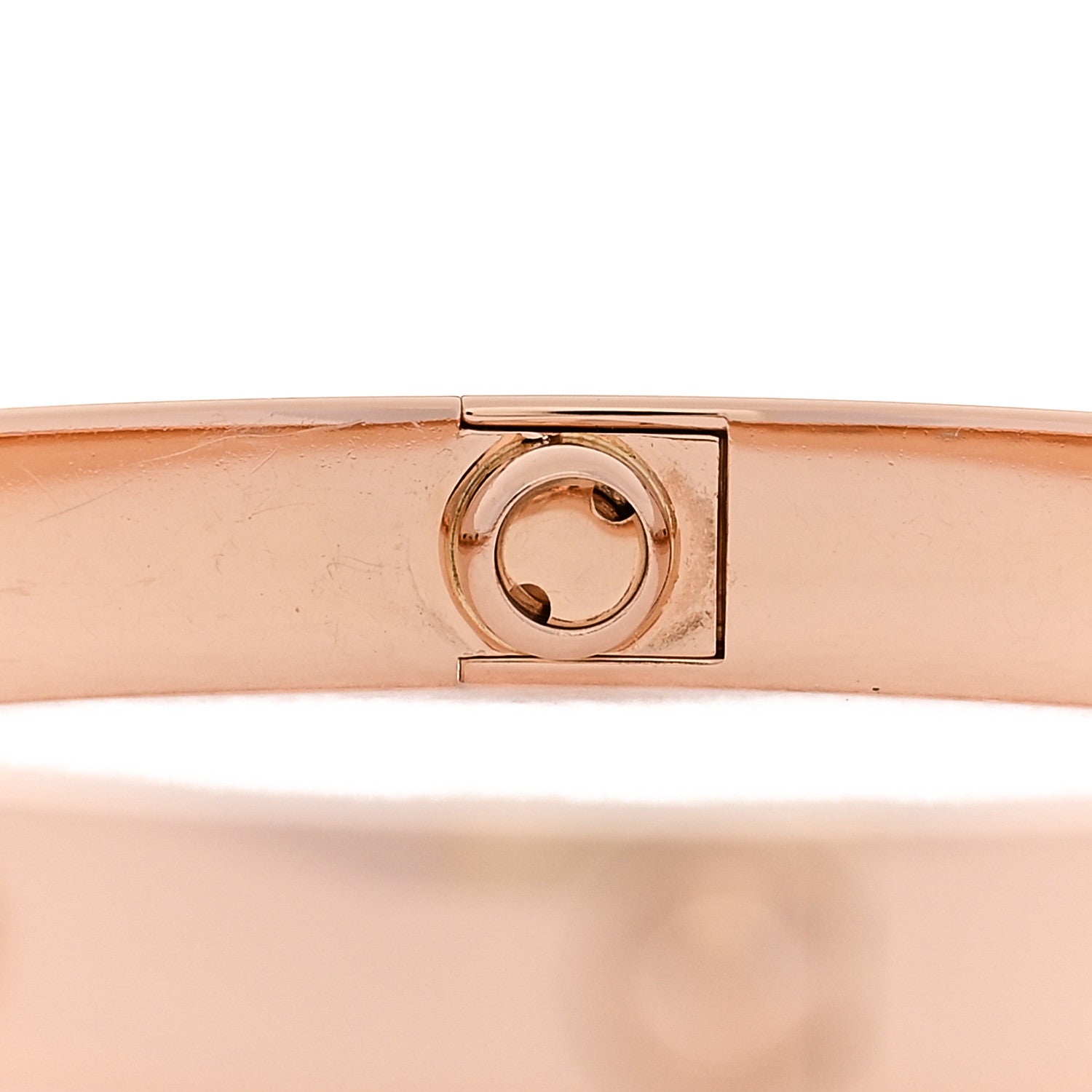 Cartier 18K Pink Gold 4 Diamond LOVE Bracelet 17 5 of 9