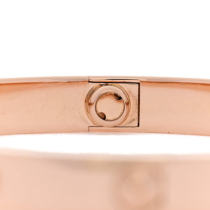 Cartier 18K Pink Gold 4 Diamond LOVE Bracelet 17 5 of 9