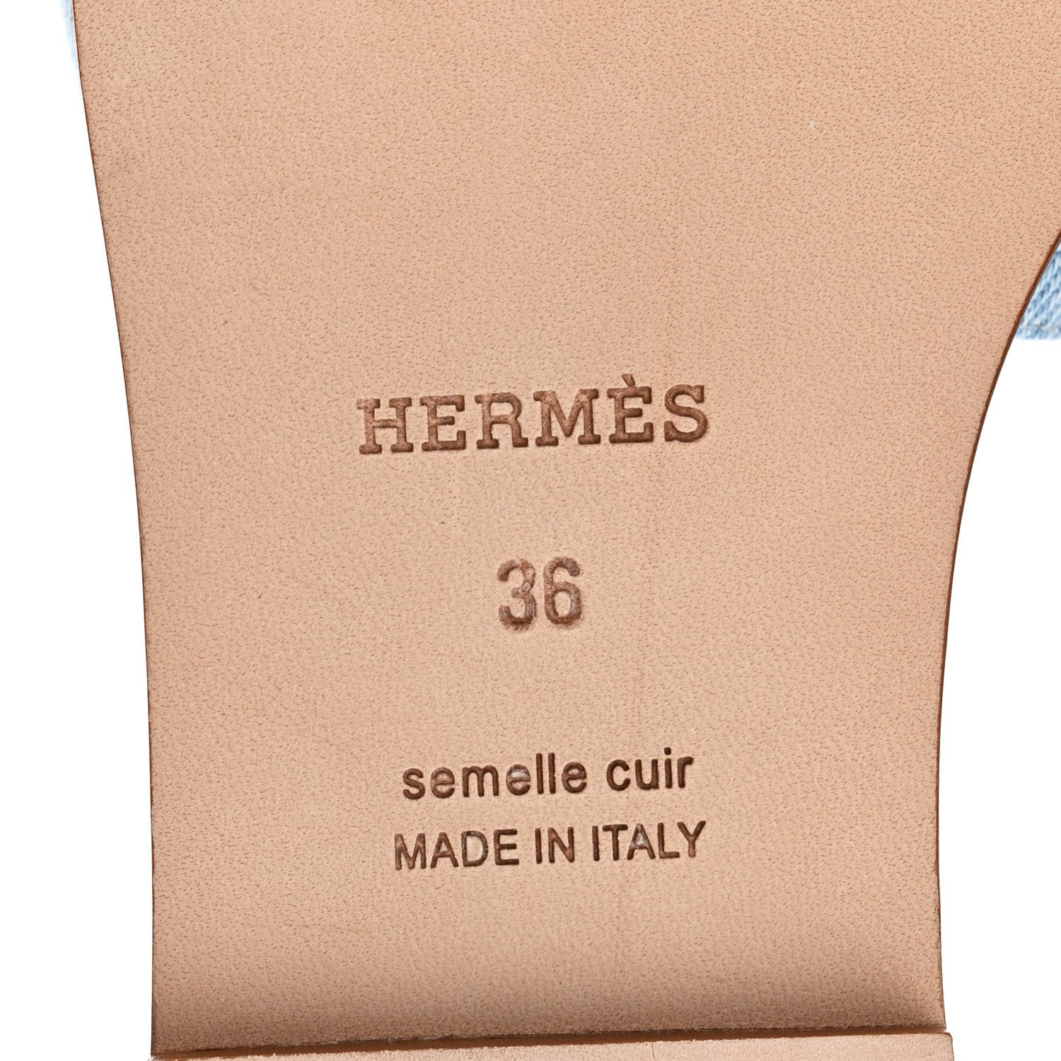 Hermes Denim Canvas Oran Sandals 36 Bleu Clair 7 of 11