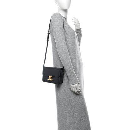 Celine Shiny Calfskin Teen Triomphe Dark Grey 2 of 11