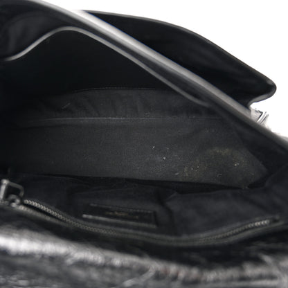 Saint Laurent Crinkled Calfskin Matelasse Monogram Medium Niki Chain Satchel Black 5 of 11