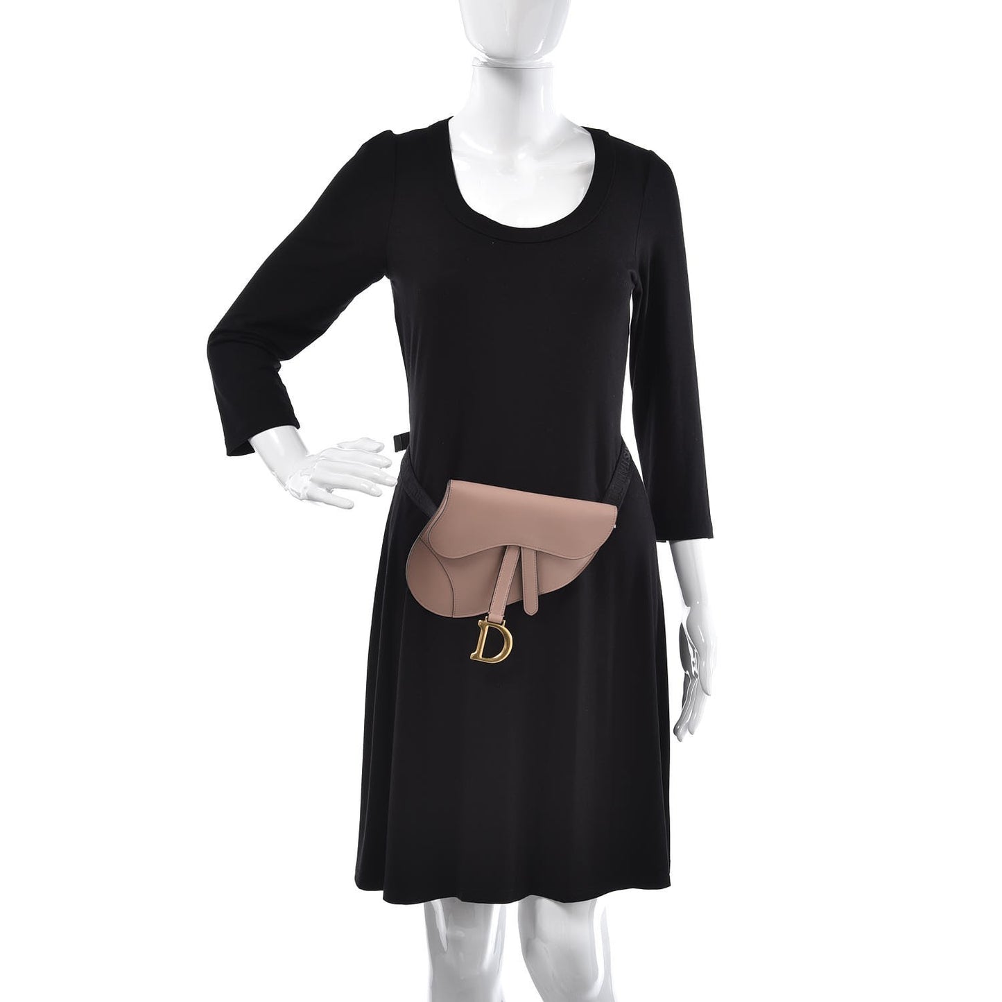 Calfskin Saddle Belt Bag Blush Pink