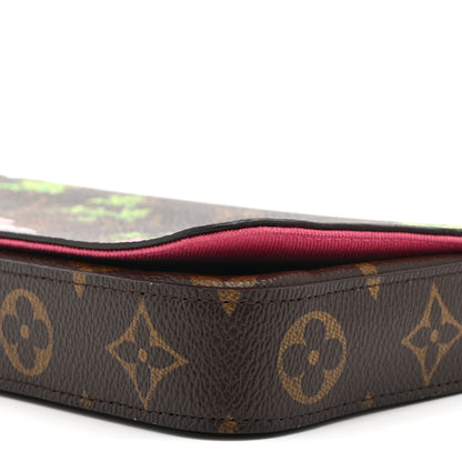 Louis Vuitton Monogram 2021 Christmas Animation Hollywood Pochette Felicie Chain Wallet Fuchsia 10 of 10